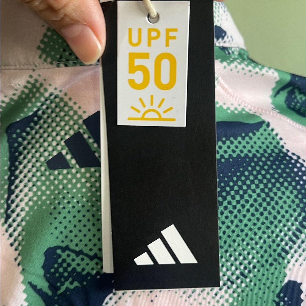 adidas Women's Pink and Green Long Sleeve Top - Picture 5 of 7
